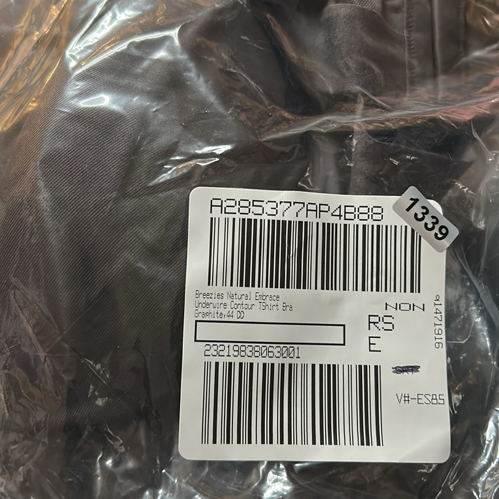 Breezies Graphite Natural Embrace Underwire Contour TShirt Bra Size 44DD - Picture 7 of 8